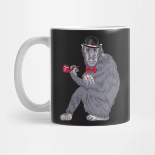 Hipster monkey with tobacco pipe Mug